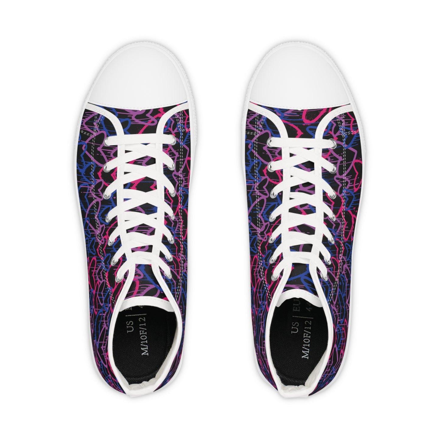 Bi Graffiti Hearts High Top Sneakers - The Inclusive Collective