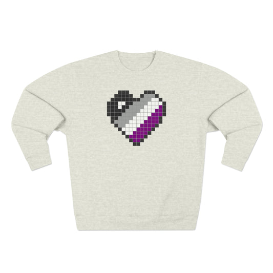 8 Bit Ace Heart Crewneck Sweatshirt - The Inclusive Collective
