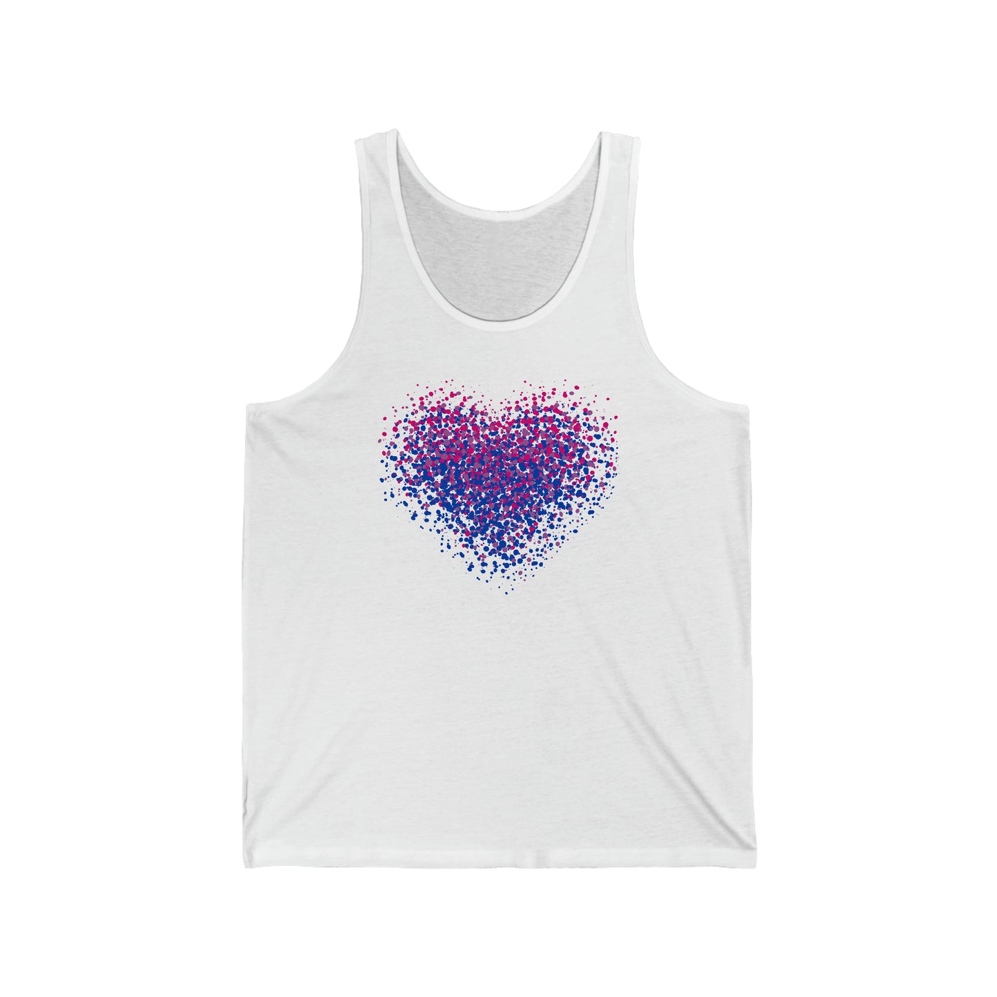 Unisex Bi Graffiti Heart Tank Top - The Inclusive Collective