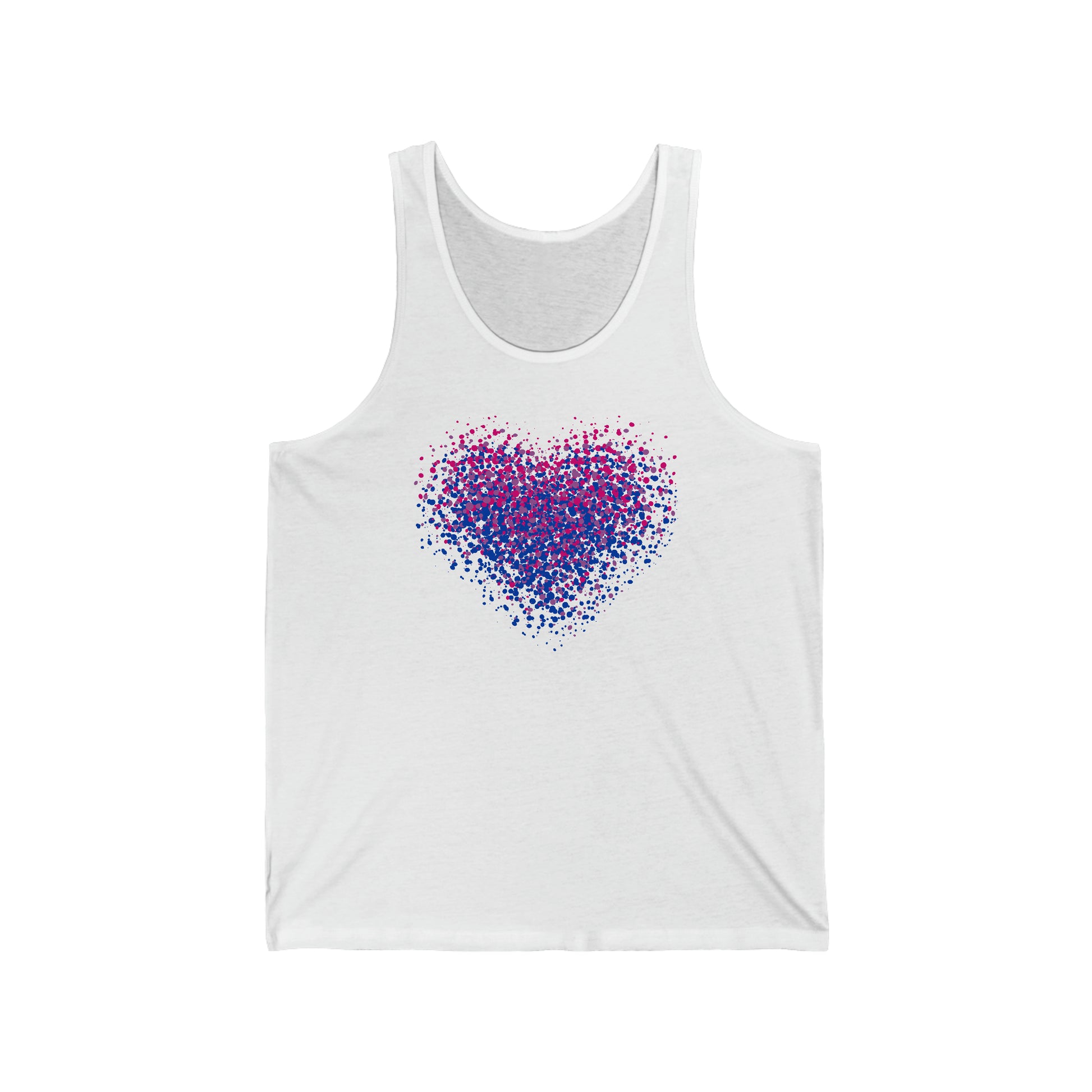 Unisex Bi Graffiti Heart Tank Top - The Inclusive Collective