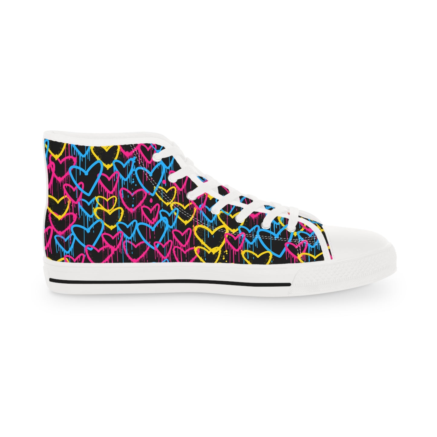 Pan Graffiti Hearts High Top Sneakers - The Inclusive Collective