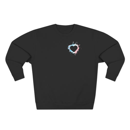 Simple Watercolor Trans Heart Sweatshirt - The Inclusive Collective