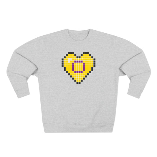 8 Bit Intersex Heart Crewneck Sweatshirt - The Inclusive Collective