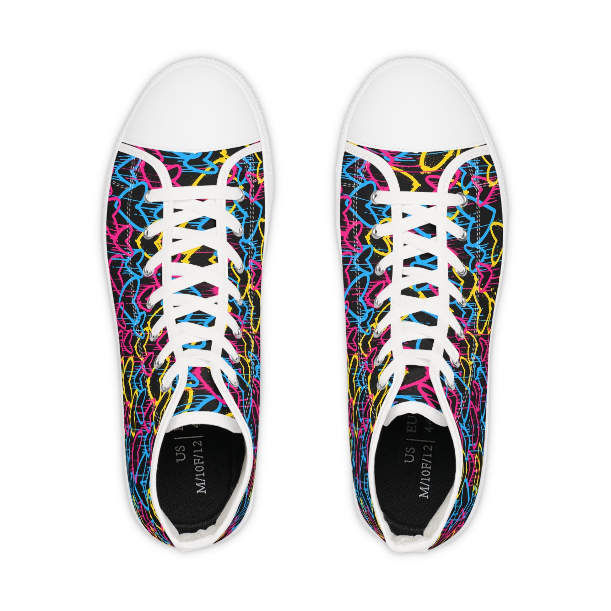 Pan Graffiti Hearts High Top Sneakers - The Inclusive Collective