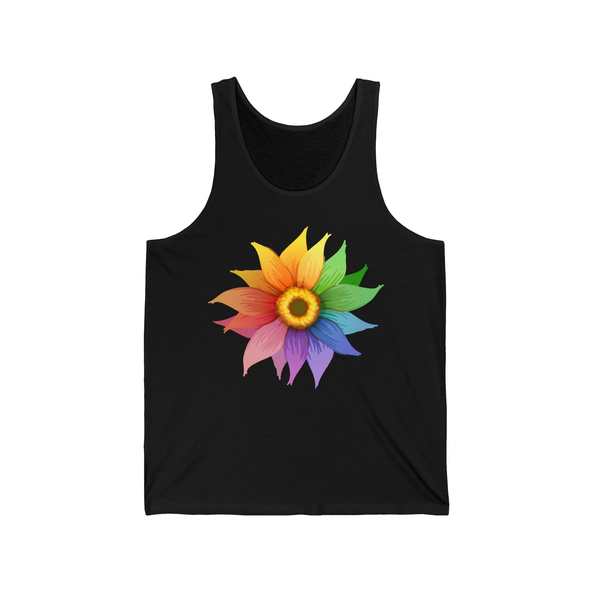 Unisex Rainbow Flower Tank Top - The Inclusive Collective