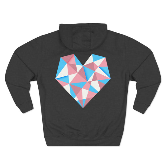 Geometric Trans Heart Hoodie - The Inclusive Collective