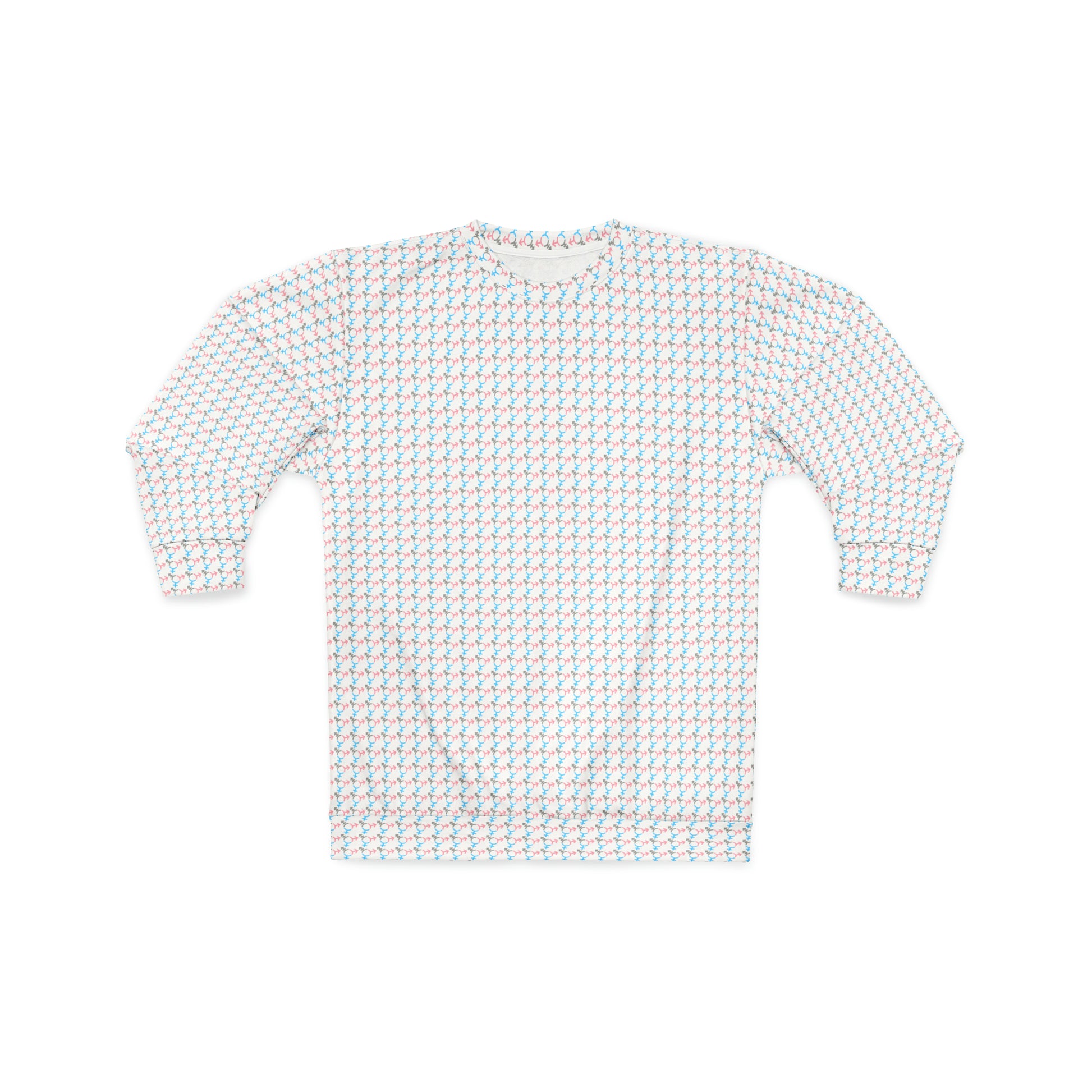 Patterned Trans Symbol Crewneck Sweatshirt - The Inclusive Collective