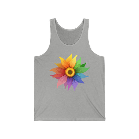 Unisex Rainbow Flower Tank Top - The Inclusive Collective