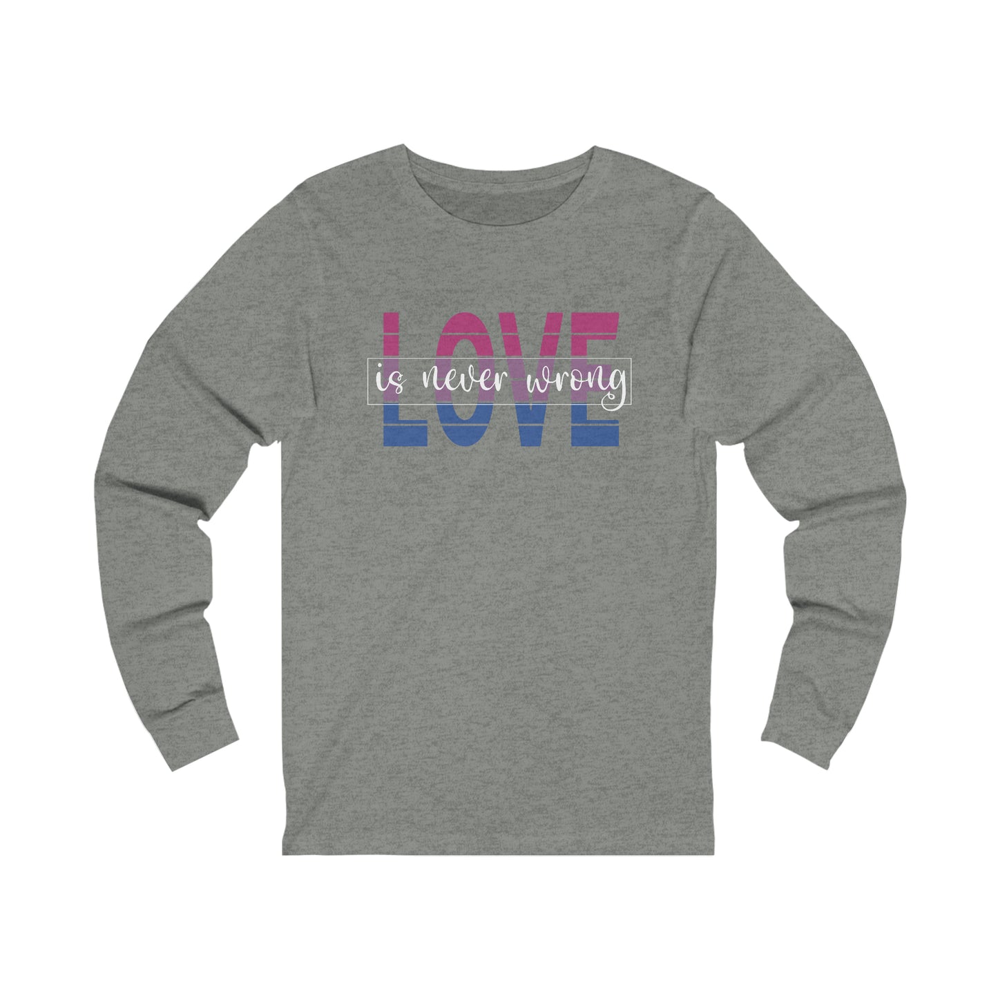 Bi Love is Never Wrong Long Sleeve Tee - The Inclusive Collective