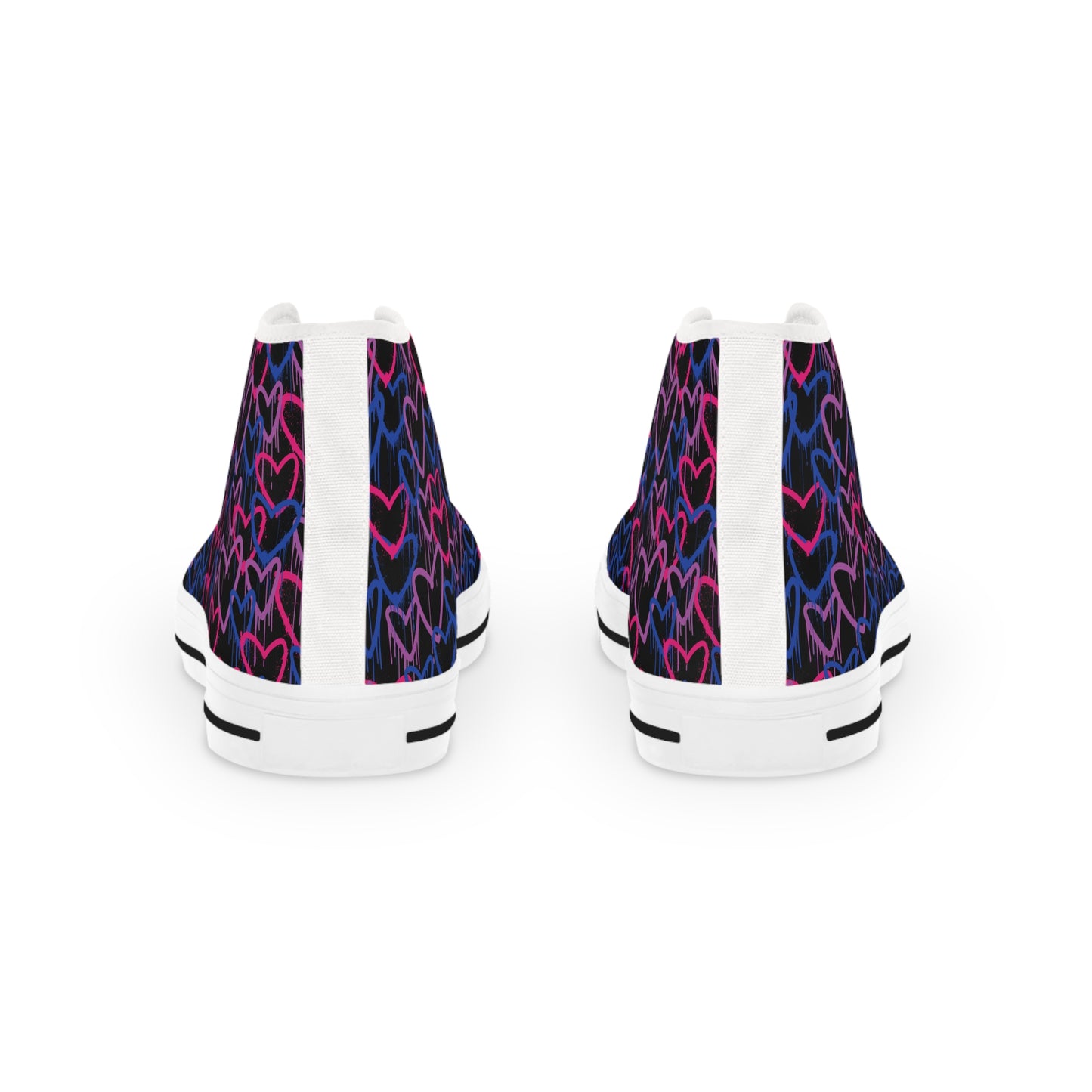 Bi Graffiti Hearts High Top Sneakers - The Inclusive Collective