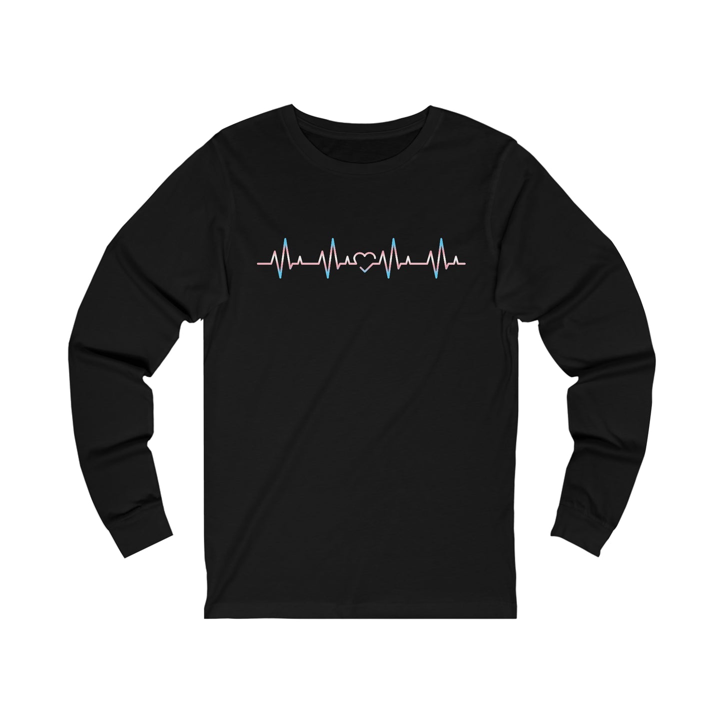 Unisex Trans Heartbeat Long Sleeve Tee - The Inclusive Collective