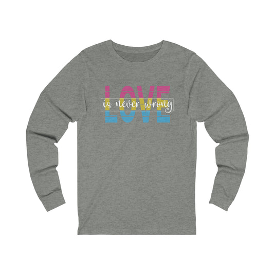 Pan Love is Never Wrong Long Sleeve Tee - The Inclusive Collective