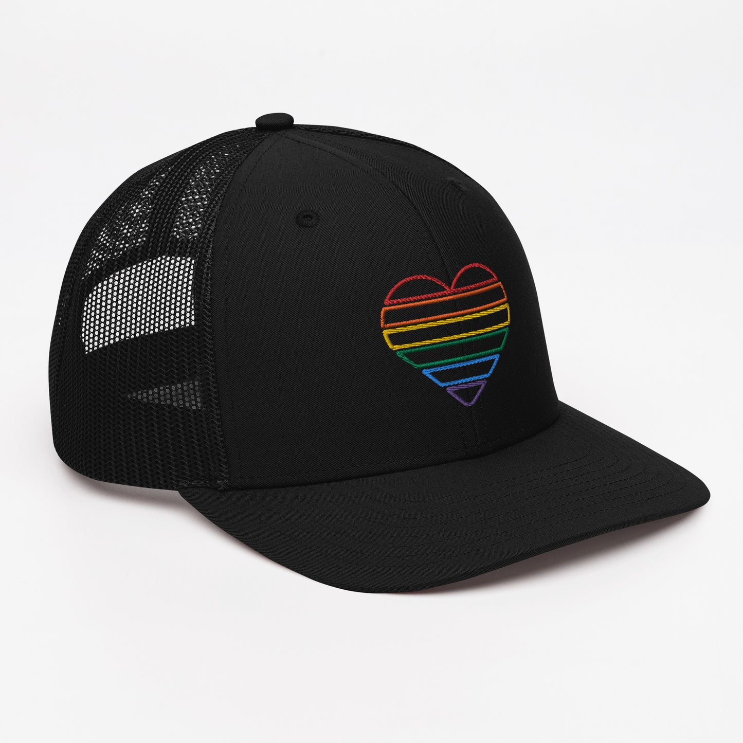 Rainbow Heart Trucker Hat
