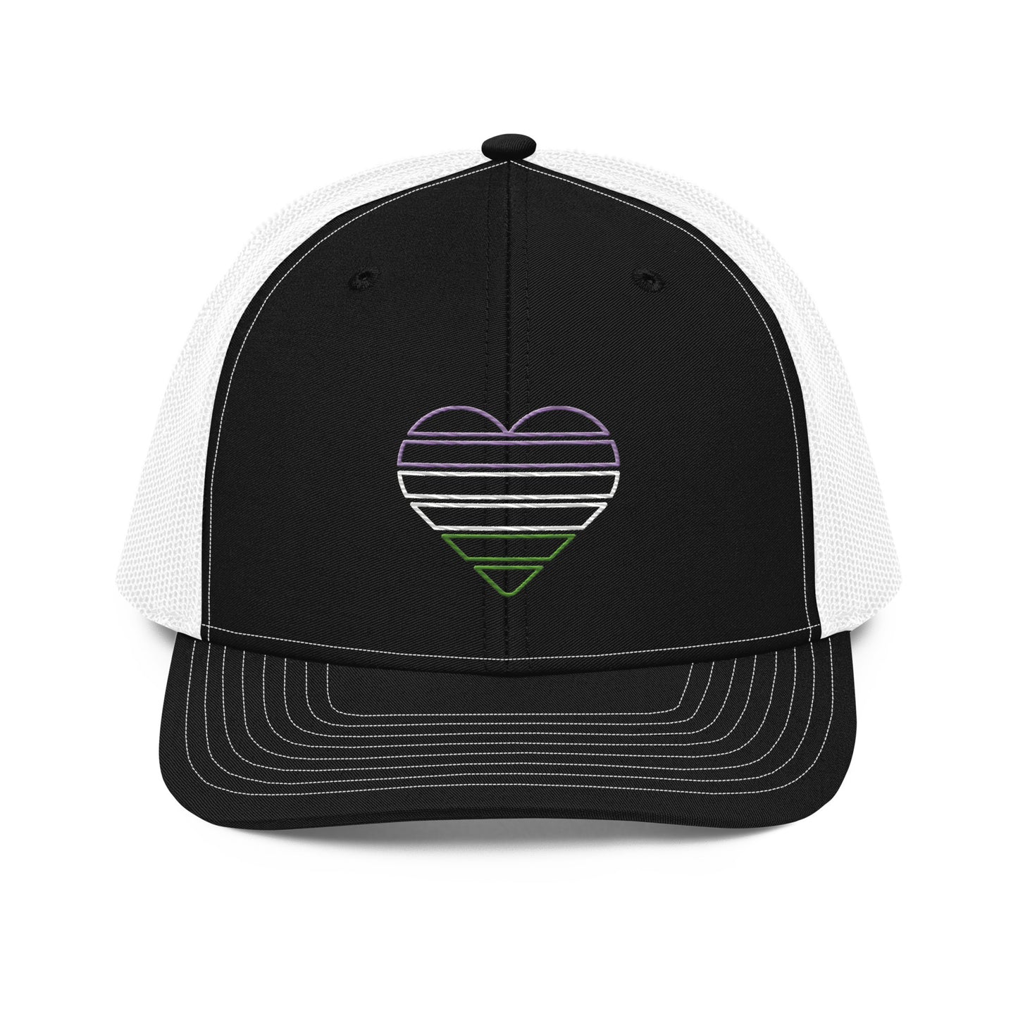 Genderqueer Heart Trucker Hat