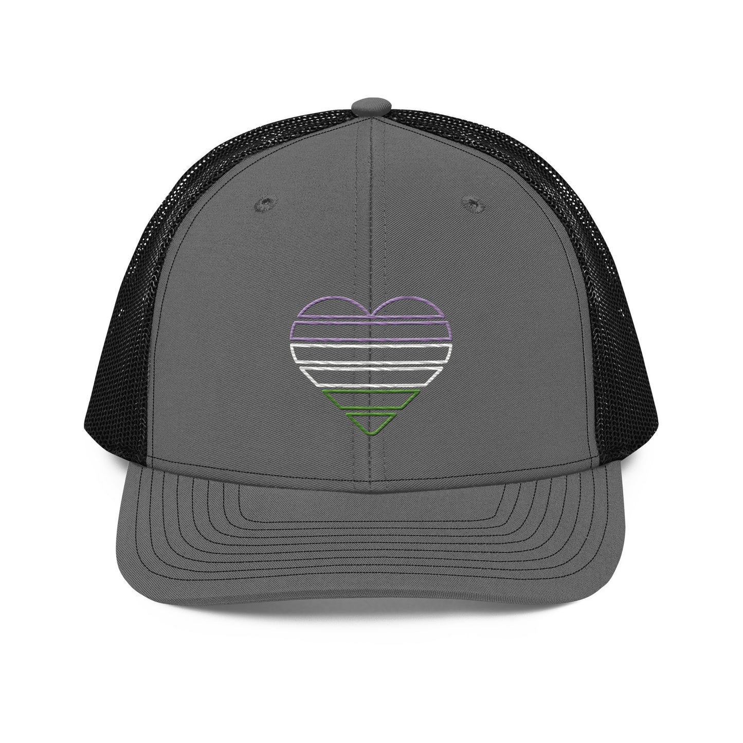 Genderqueer Heart Trucker Hat