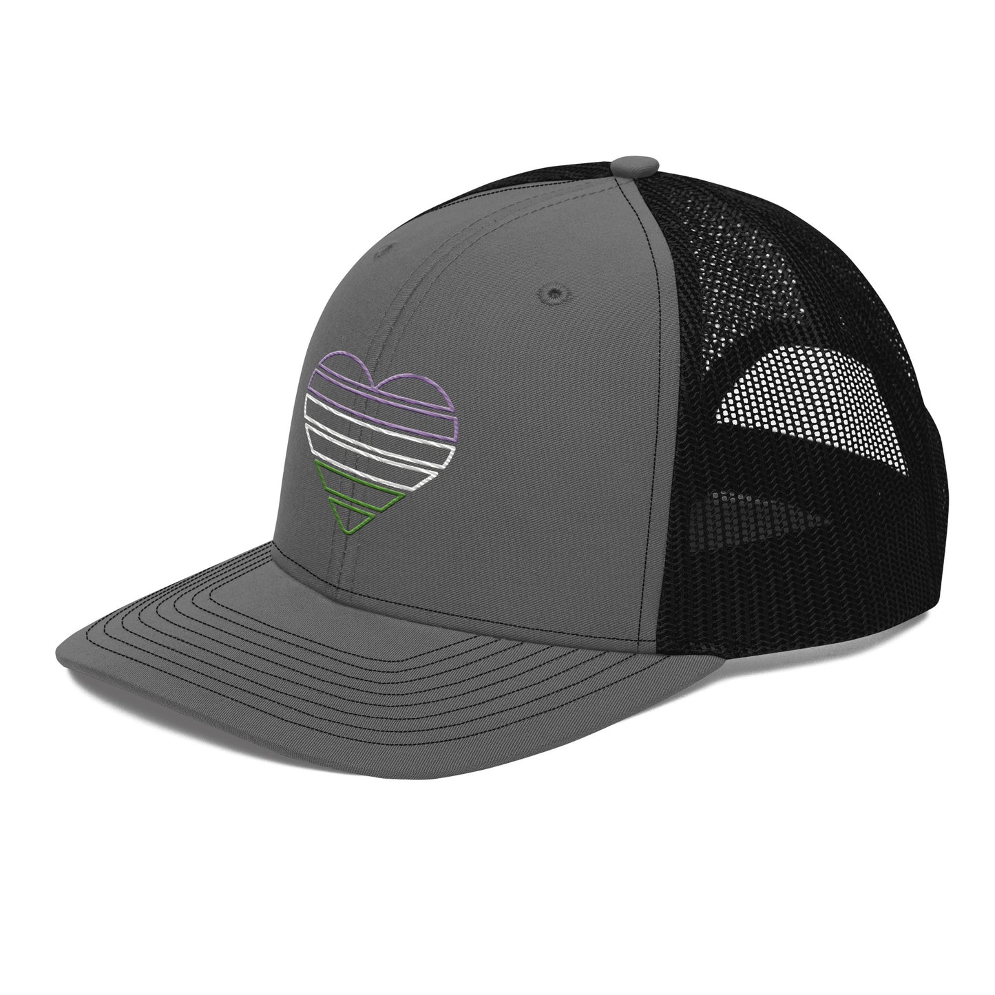 Genderqueer Heart Trucker Hat