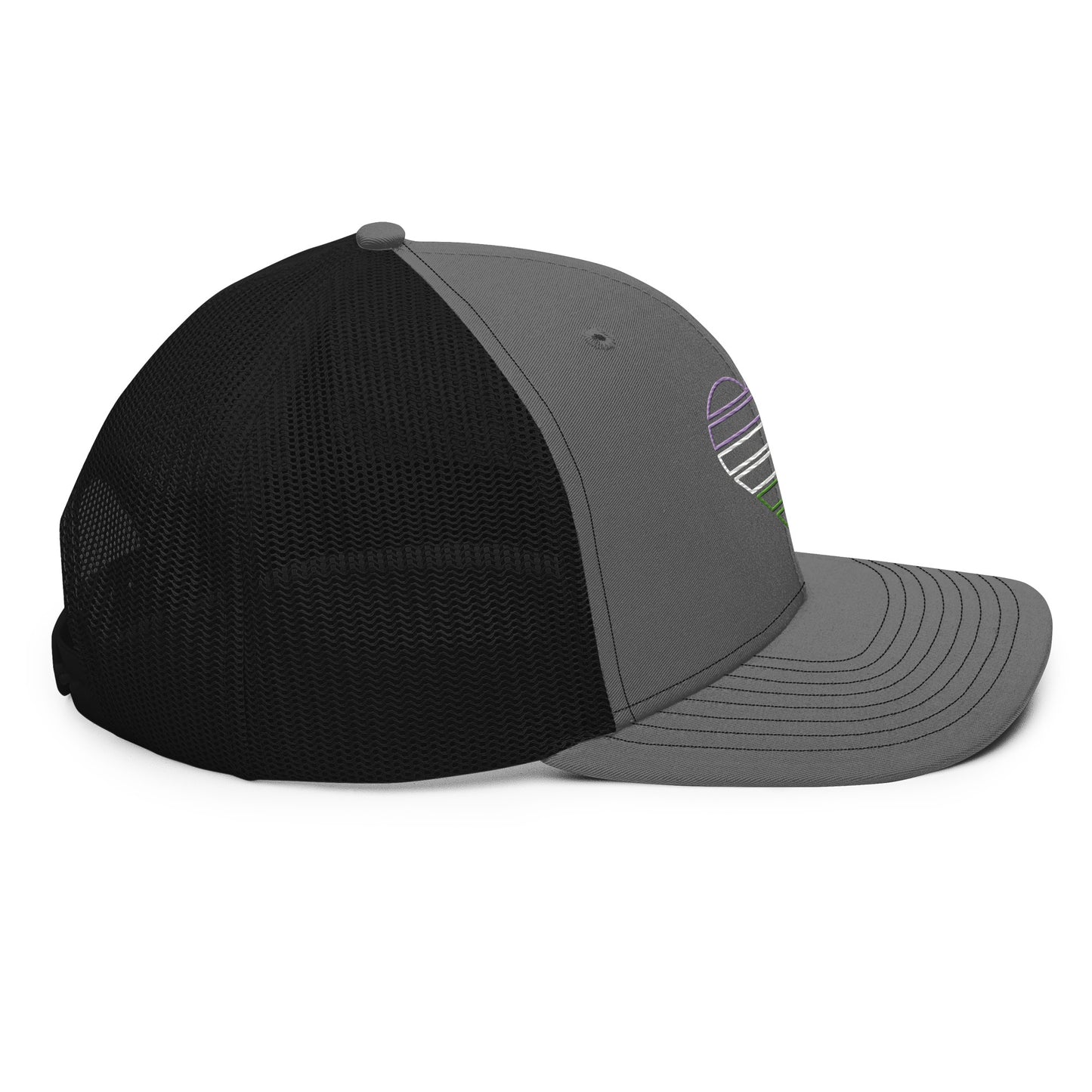 Genderqueer Heart Trucker Hat