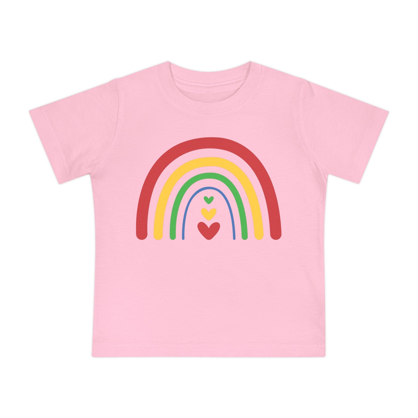 Baby Rainbow with Hearts Short Sleeve T-Shirt