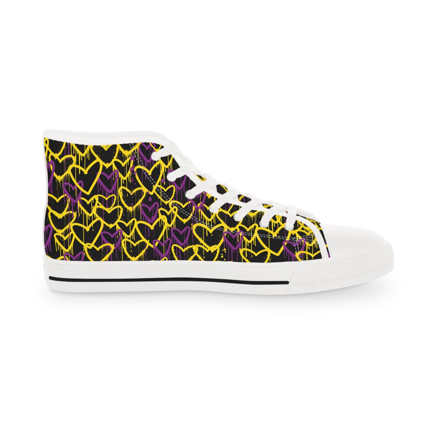 Intersex Graffiti Hearts High Top Sneakers - The Inclusive Collective