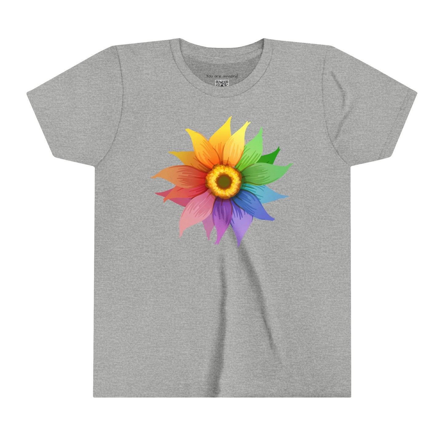 Youth Short Sleeve Rainbow Flower Tee