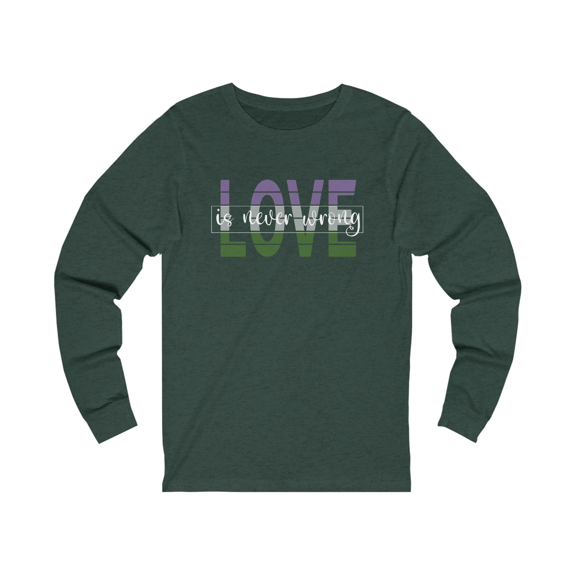 Genderqueer Love is Never Wrong Long Sleeve Tee - The Inclusive Collective