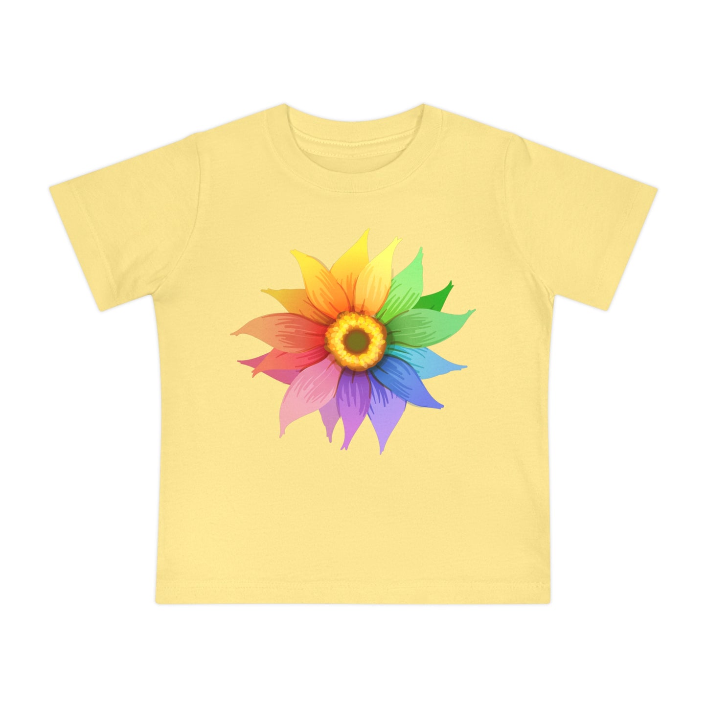 Baby Rainbow Flower Short Sleeve T-Shirt