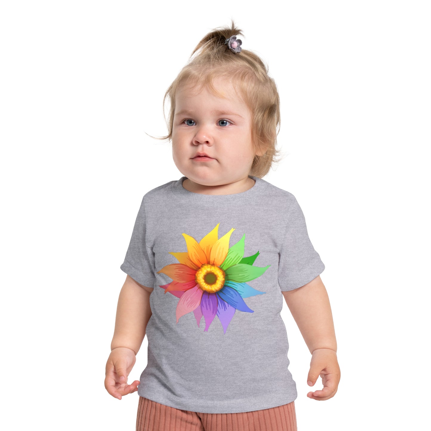 Baby Rainbow Flower Short Sleeve T-Shirt