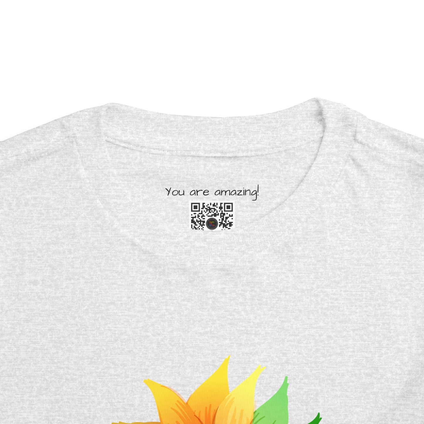 Toddler Short Sleeve Rainbow Flower Tee