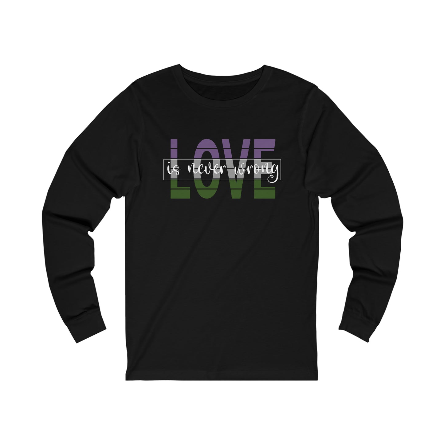 Genderqueer Love is Never Wrong Long Sleeve Tee - The Inclusive Collective