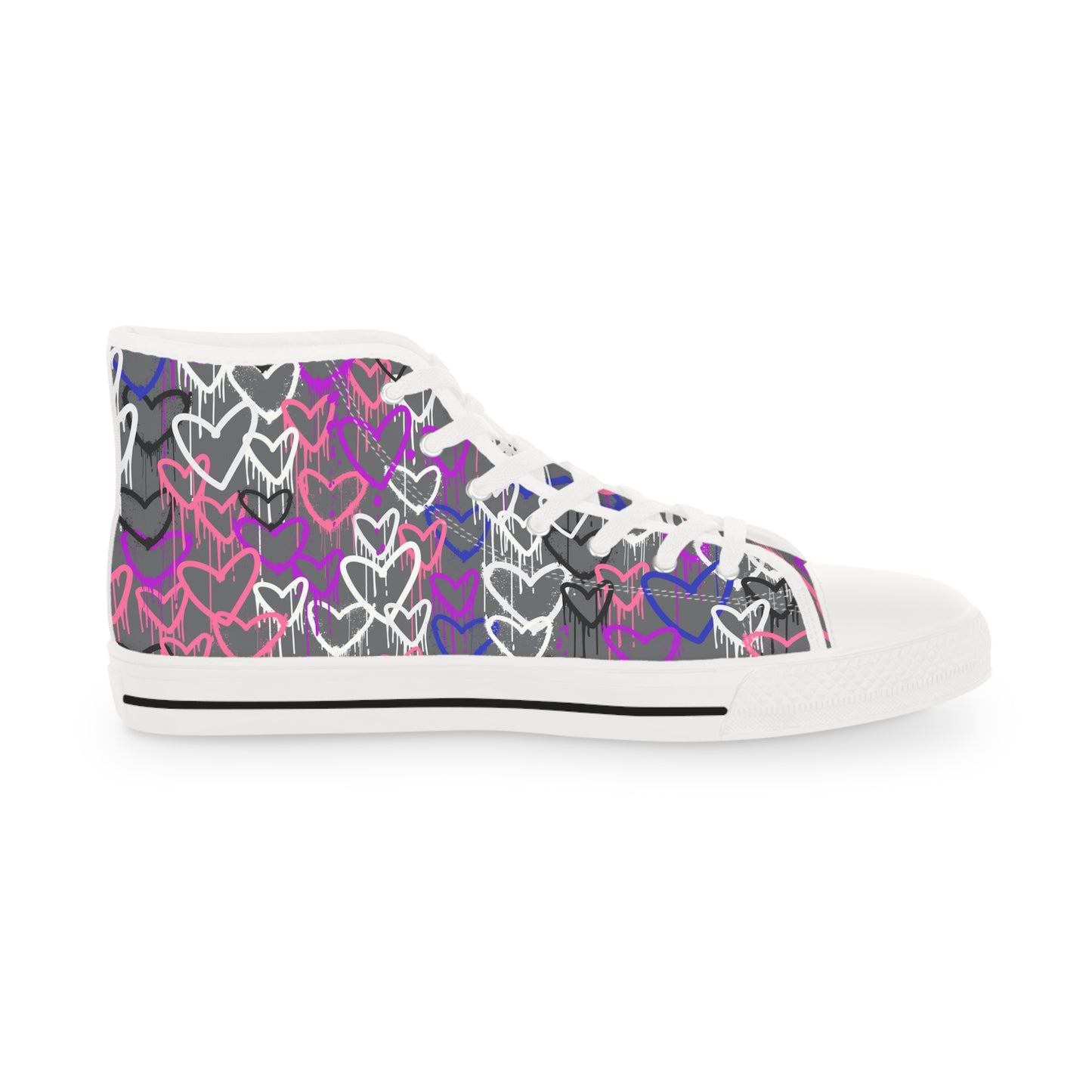 Genderfluid Graffiti Hearts High Top Sneakers - The Inclusive Collective