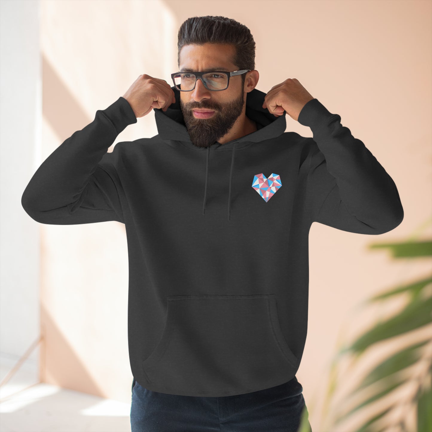 Geometric Trans Heart Hoodie - The Inclusive Collective