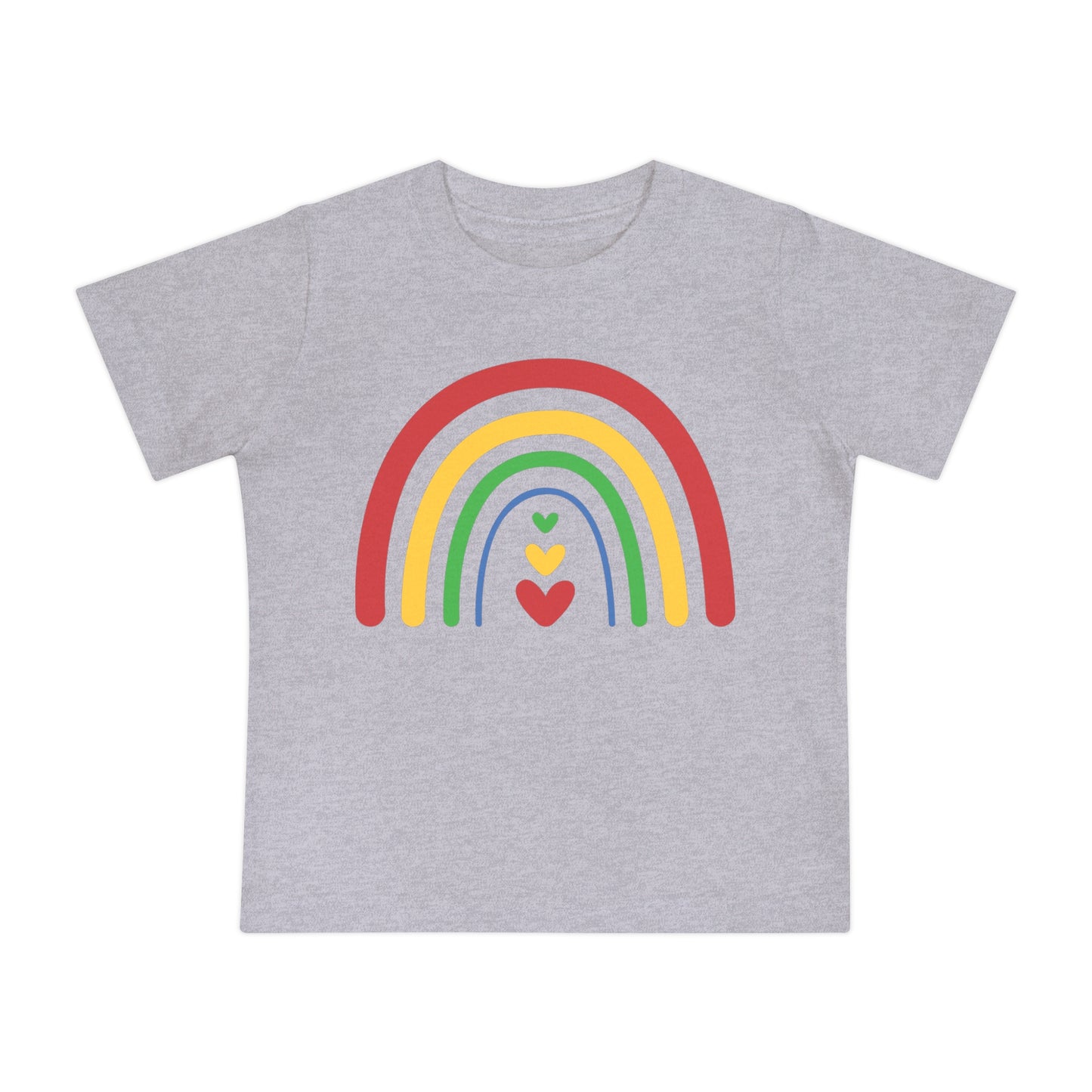 Baby Rainbow with Hearts Short Sleeve T-Shirt