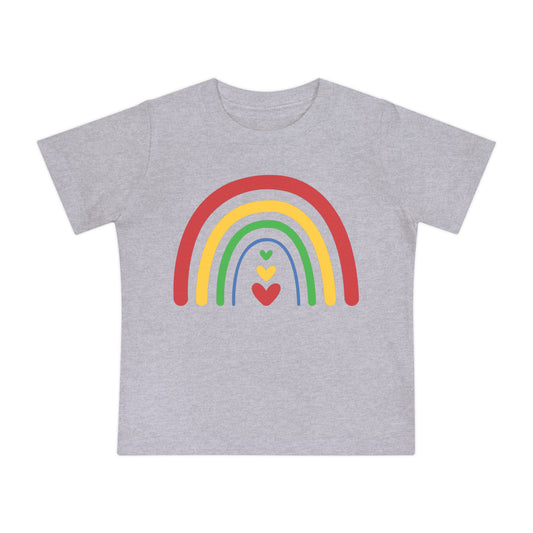 Baby Rainbow with Hearts Short Sleeve T-Shirt