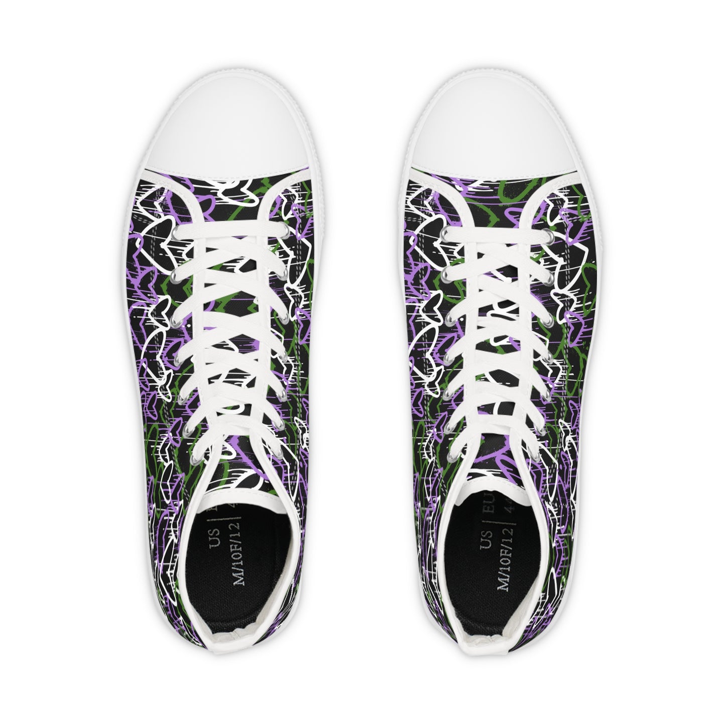 Genderqueer Graffiti Hearts High Top Sneakers - The Inclusive Collective