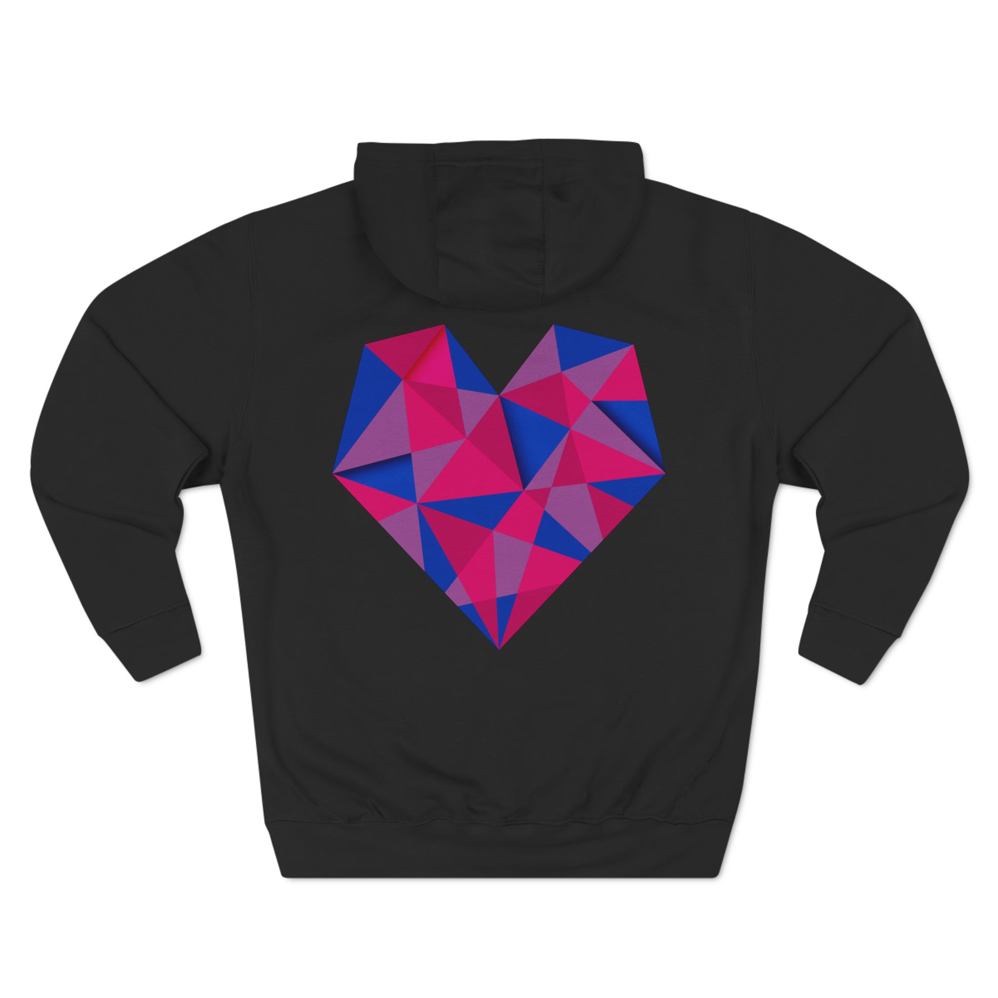 Geometric Bi Heart Hoodie - The Inclusive Collective