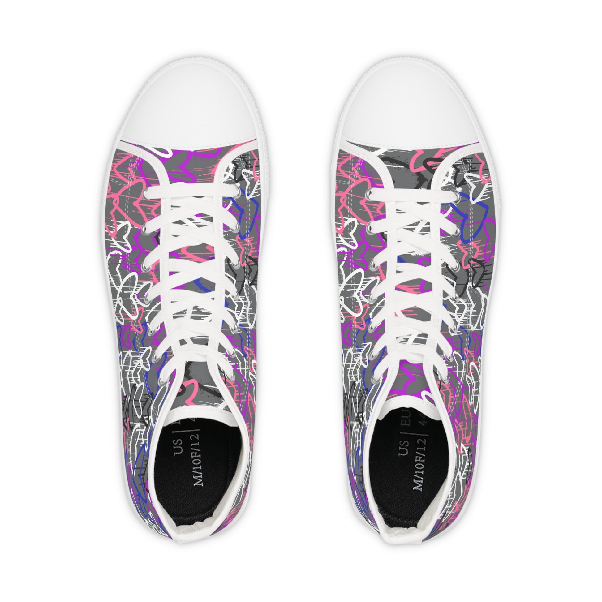 Genderfluid Graffiti Hearts High Top Sneakers - The Inclusive Collective