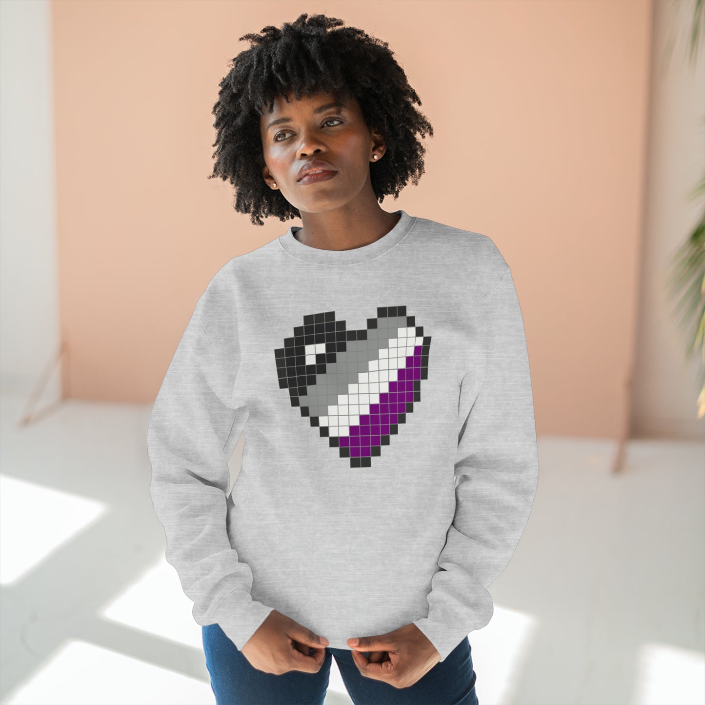 8 Bit Ace Heart Crewneck Sweatshirt - The Inclusive Collective