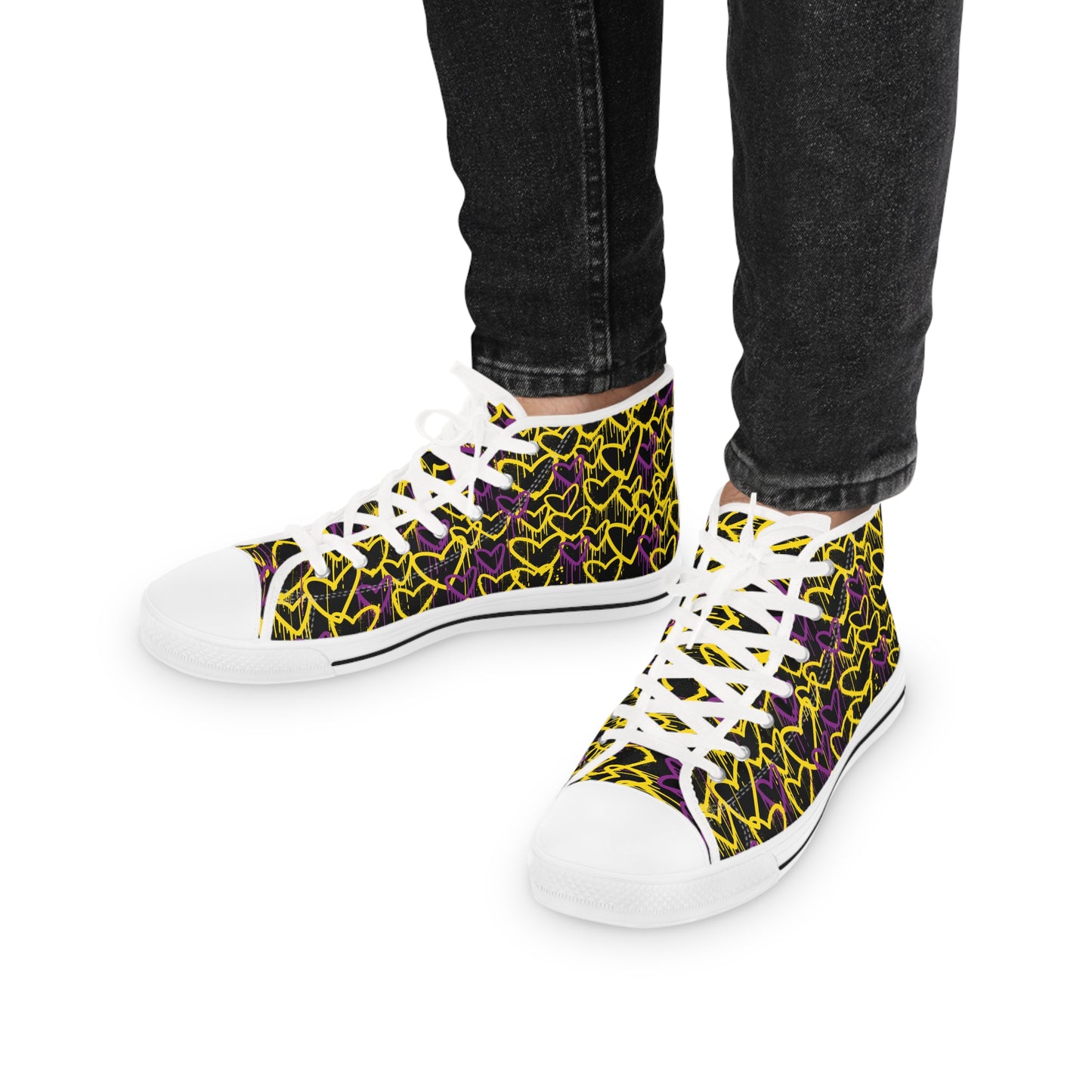 Intersex Graffiti Hearts High Top Sneakers - The Inclusive Collective