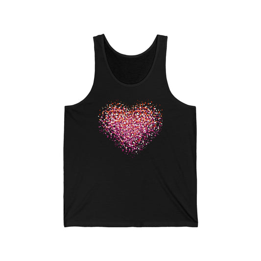 Unisex Lesbian Graffiti Heart Tank Top - The Inclusive Collective