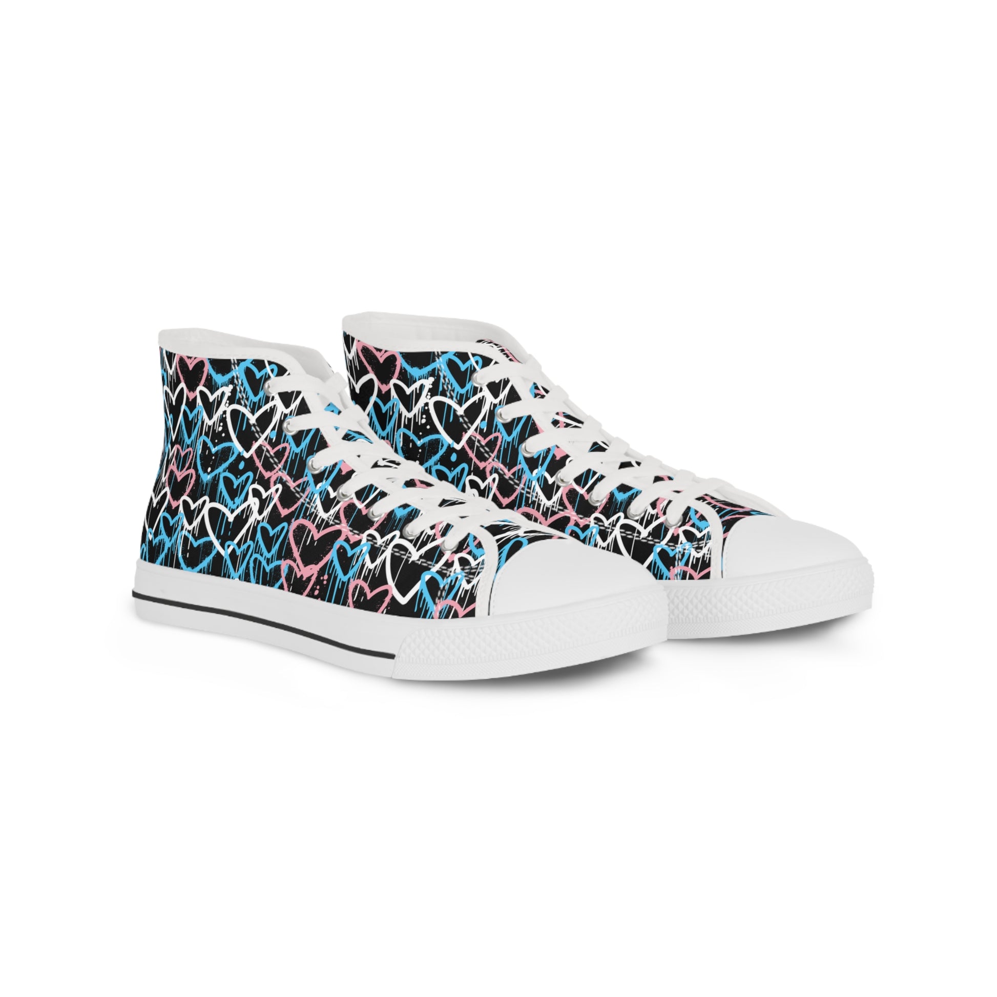 Trans Graffiti Hearts High Top Sneakers - The Inclusive Collective