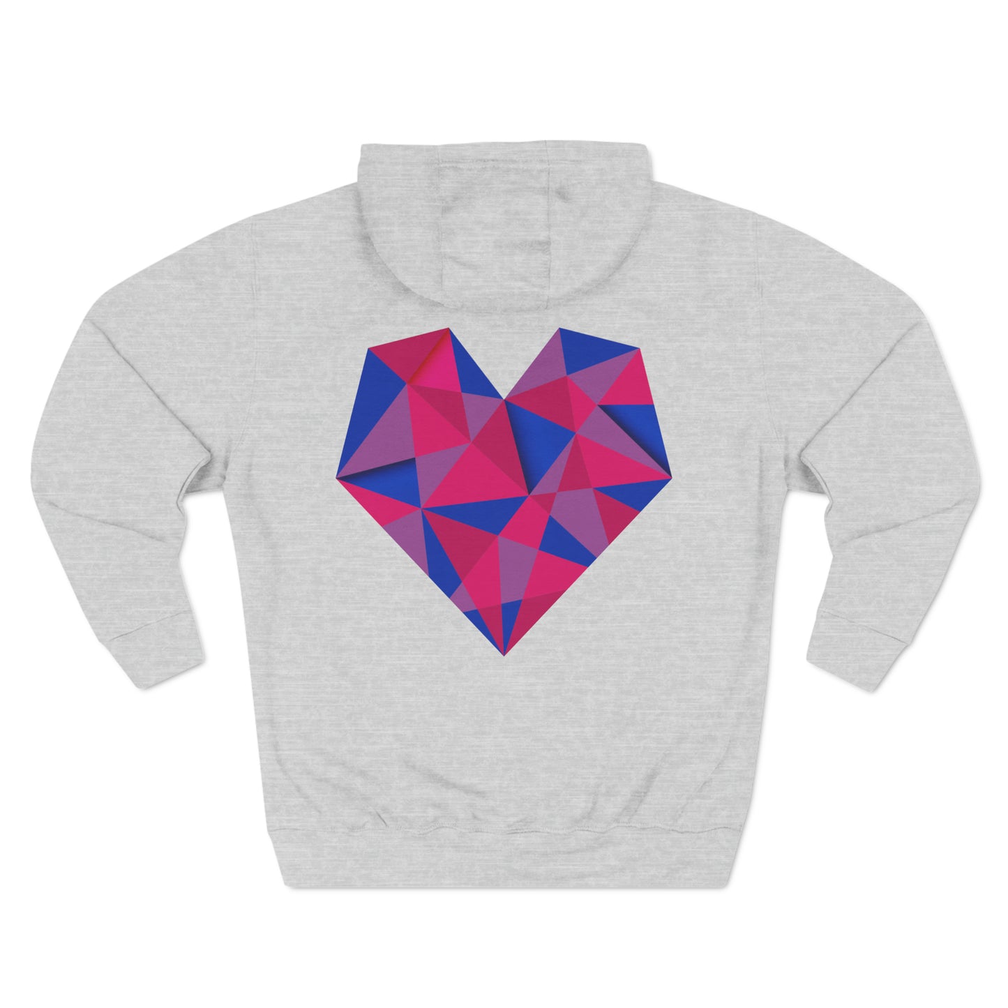 Geometric Bi Heart Hoodie - The Inclusive Collective