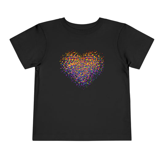 Toddler Short Sleeve Graffiti Heart Tee