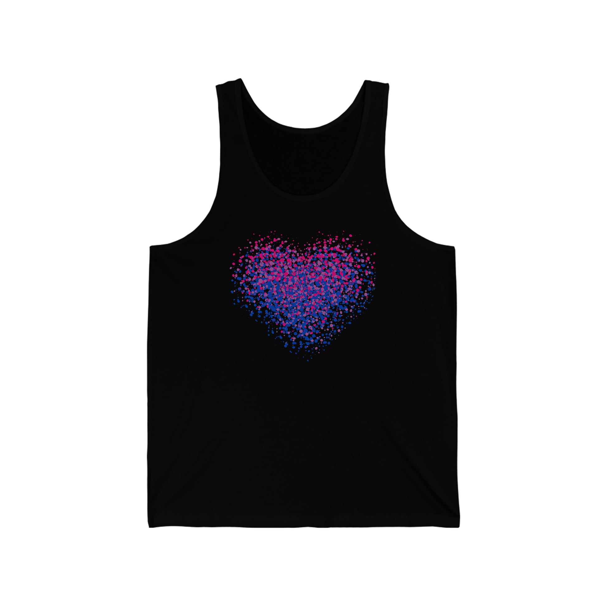 Unisex Bi Graffiti Heart Tank Top - The Inclusive Collective