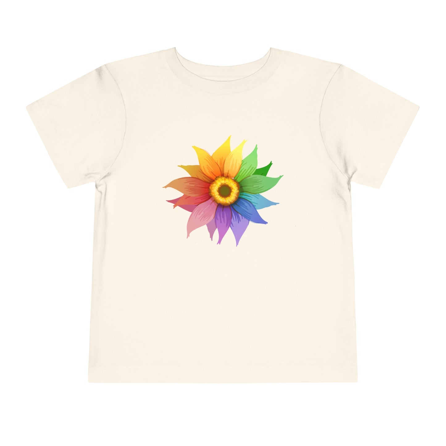 Toddler Short Sleeve Rainbow Flower Tee