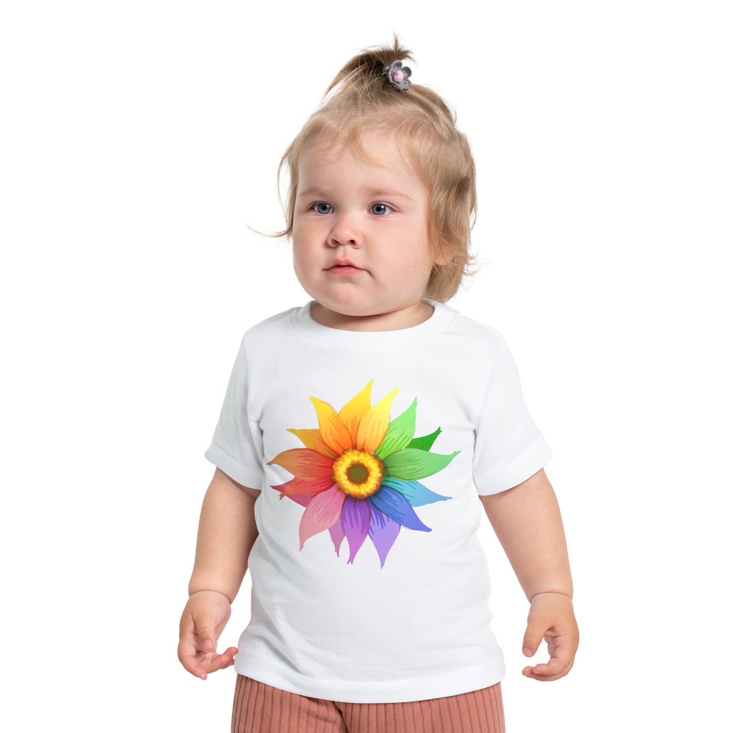 Baby Rainbow Flower Short Sleeve T-Shirt