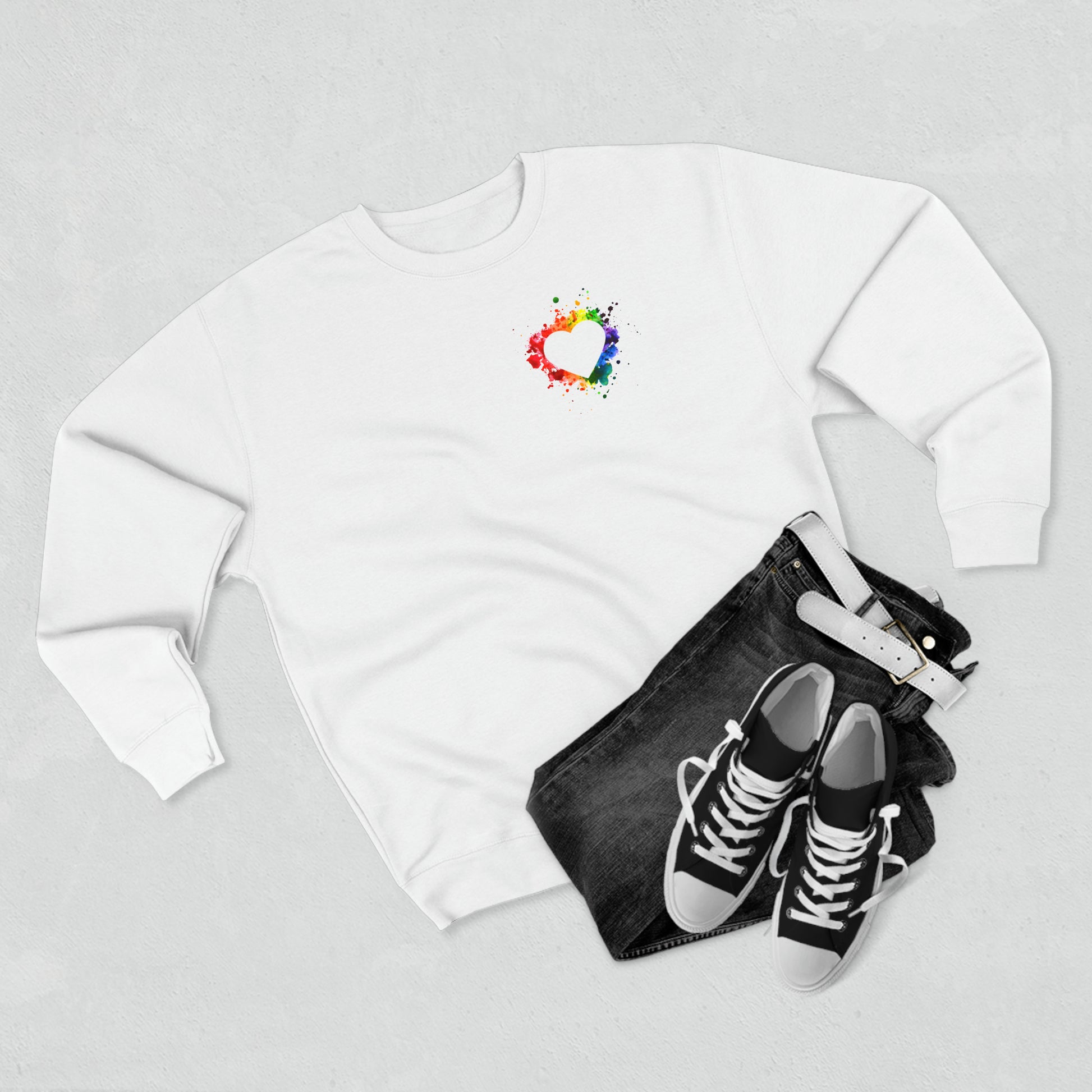 Simple Watercolor Heart Sweatshirt - The Inclusive Collective