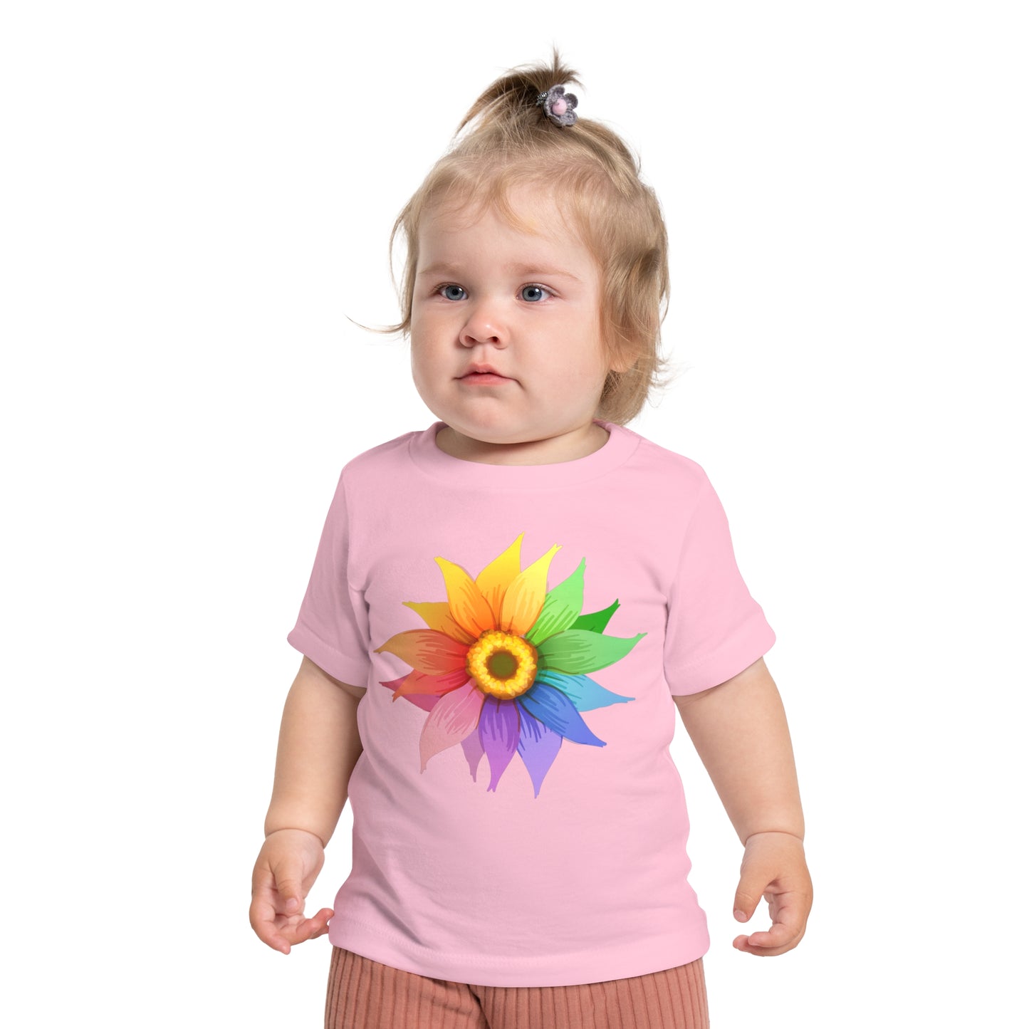 Baby Rainbow Flower Short Sleeve T-Shirt