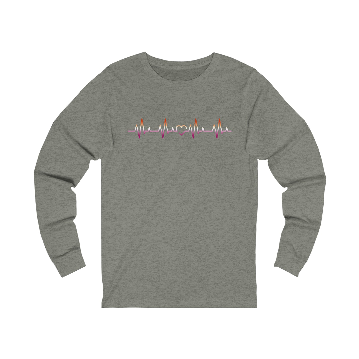 Unisex Lesbian Heartbeat Long Sleeve Tee - The Inclusive Collective