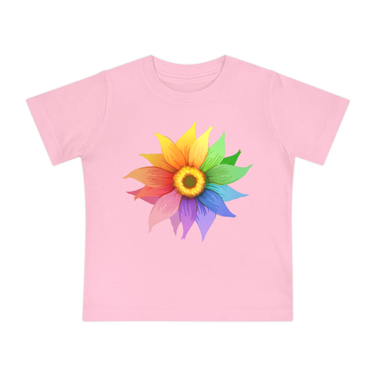 Baby Rainbow Flower Short Sleeve T-Shirt