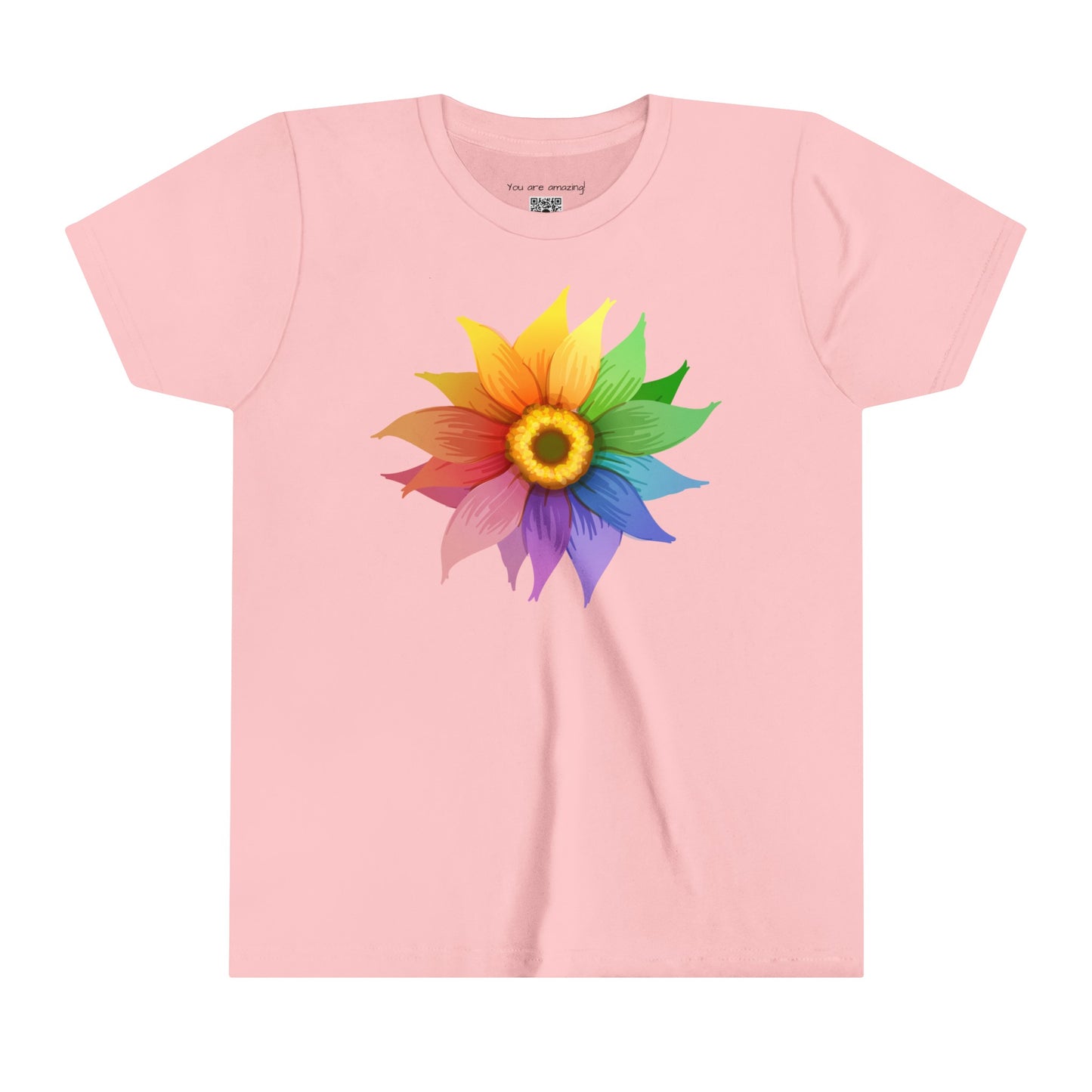 Youth Short Sleeve Rainbow Flower Tee